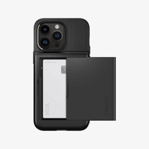 ACS04835 - iPhone 14 Pro Max Case Slim Armor CS in black showing the back